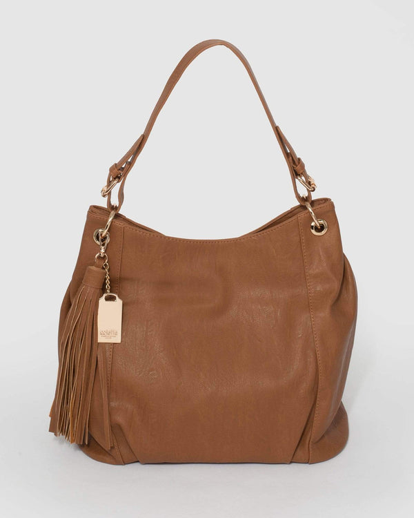 Tan Maria Tassel Slouch | Slouch Bags