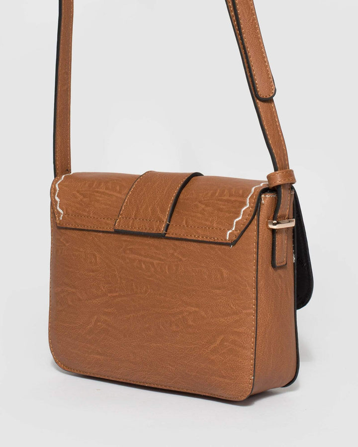 Tan Mona Ring Cross Body Bag | Crossbody Bags