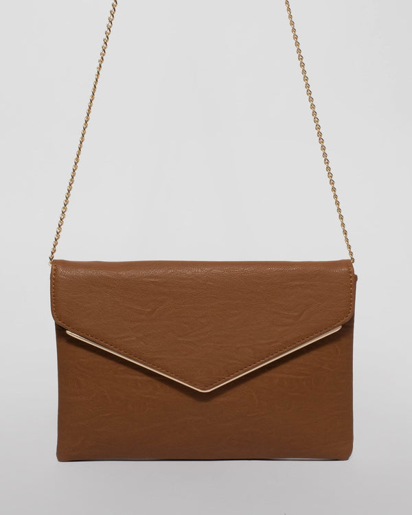 Tan Samantha Clutch Bag | Clutch Bags