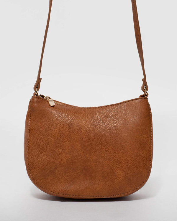 Tan Selena Saddle Crossbody Bag | Crossbody Bags