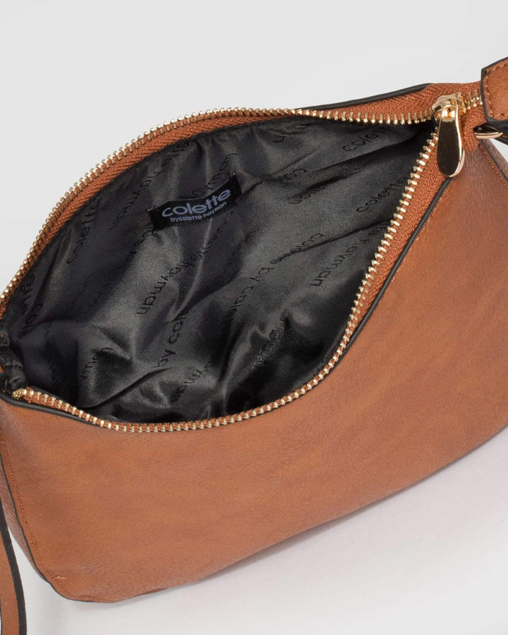 Tan Selena Saddle Crossbody Bag | Crossbody Bags