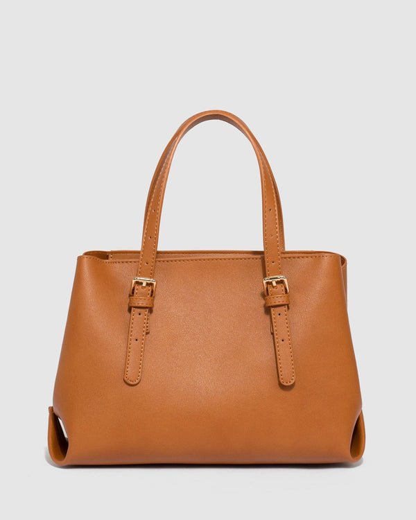 Colette by Colette Hayman Tan Tamia Buckle Tote Bag