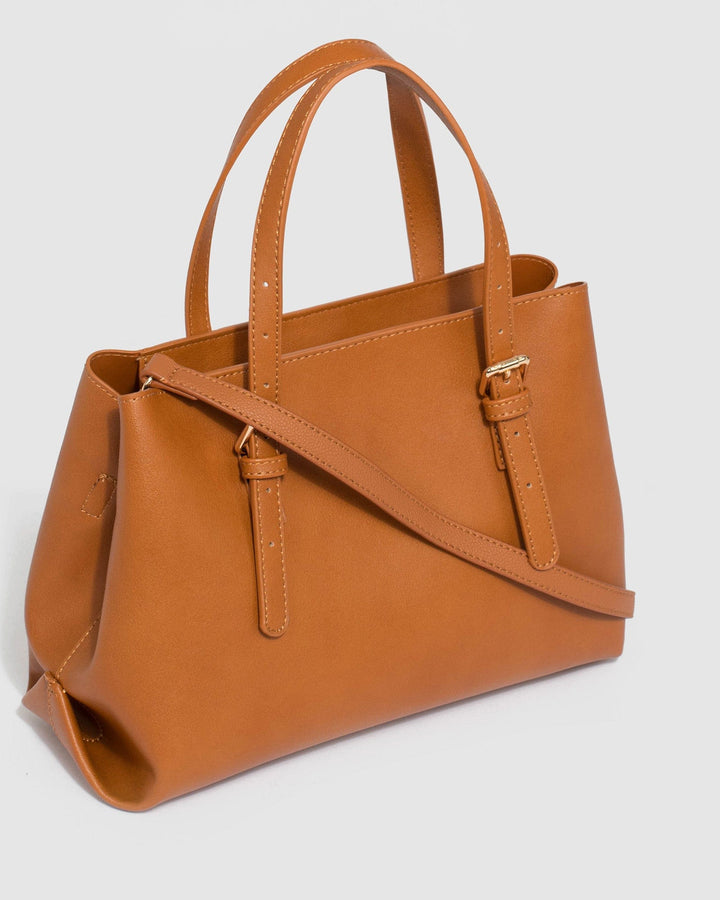 Colette by Colette Hayman Tan Tamia Buckle Tote Bag