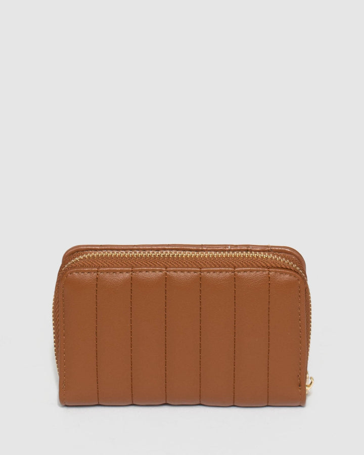 Tan Tiana Quilted Panel Wallet | Wallets