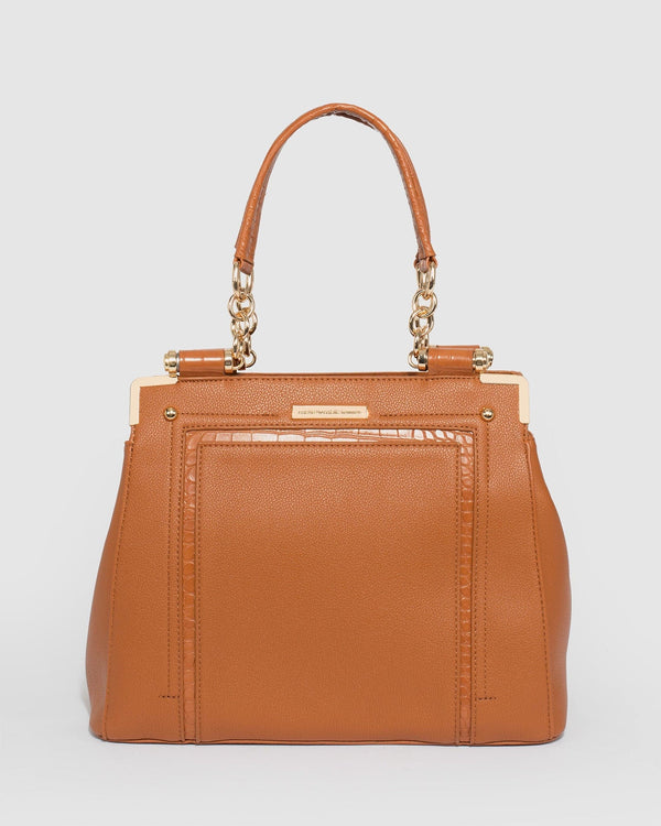 Colette by Colette Hayman Tan Zoe Quilted Tote Bag