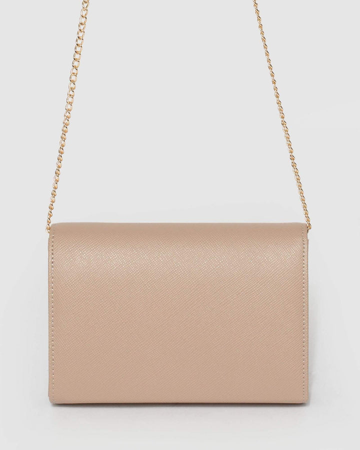 Taupe Alexa Clutch Bag | Clutch Bags
