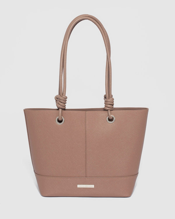 Colette by Colette Hayman Taupe Alice Knot Tote