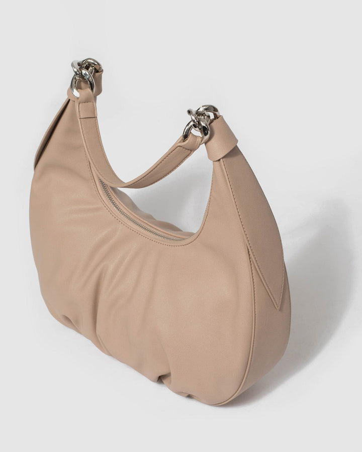 Colette by Colette Hayman Taupe Becky Large Knot Shoulder Bag