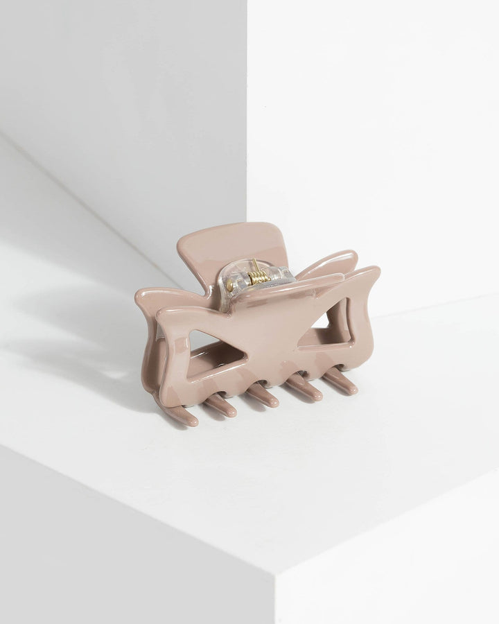 Taupe Bow Shape Clip | Accessories
