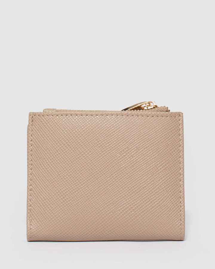 Taupe C Plate Mini Wallet | Wallets