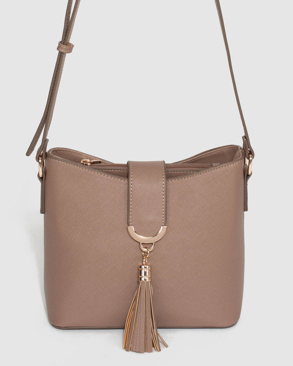 Taupe Libby Crossbody Bag | Crossbody Bags