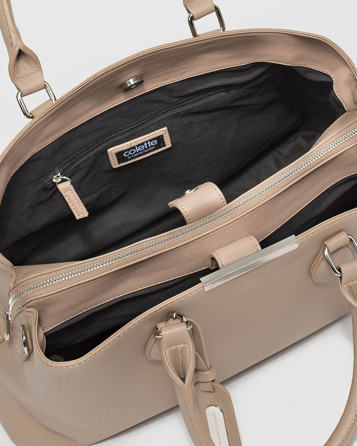 Taupe Spencer Premium Tech Tote Bag | Tote Bags