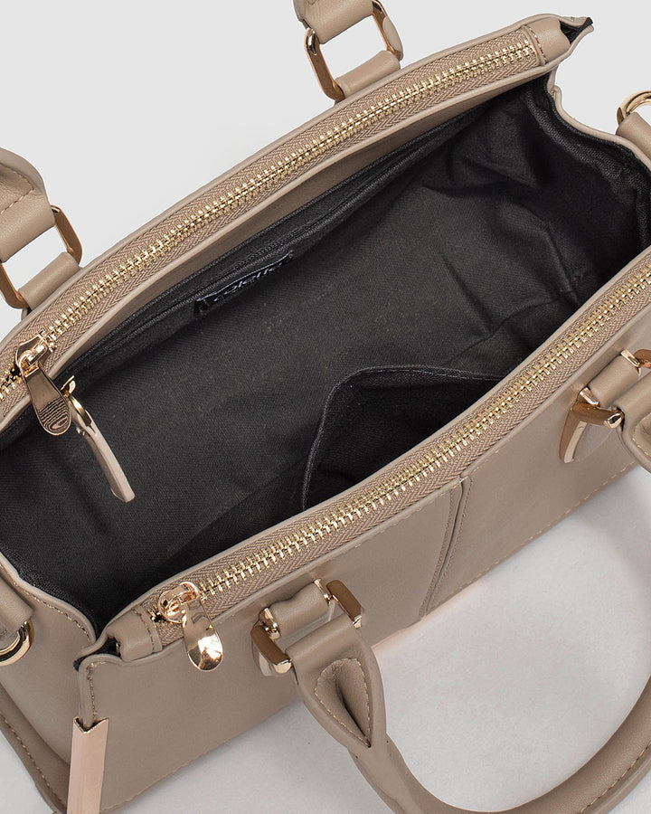 Taupe Stef Zip Mini Bag | Mini Bags