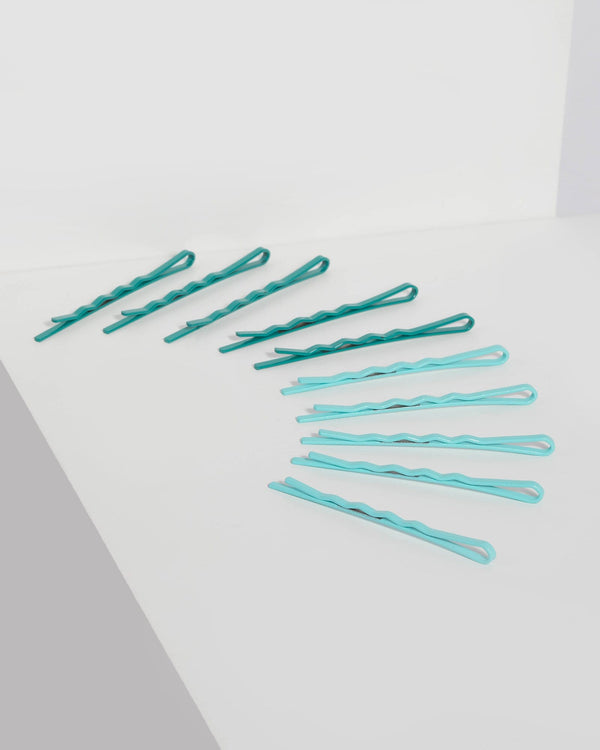 Teal and Mint Bobby Pin Pack | Hair Accessories