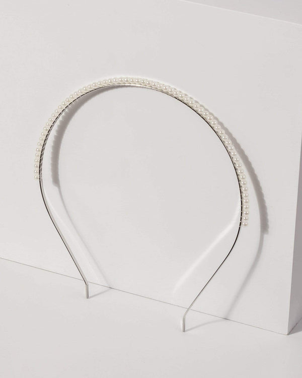 Thin Pearl Detail Headband | Accessories
