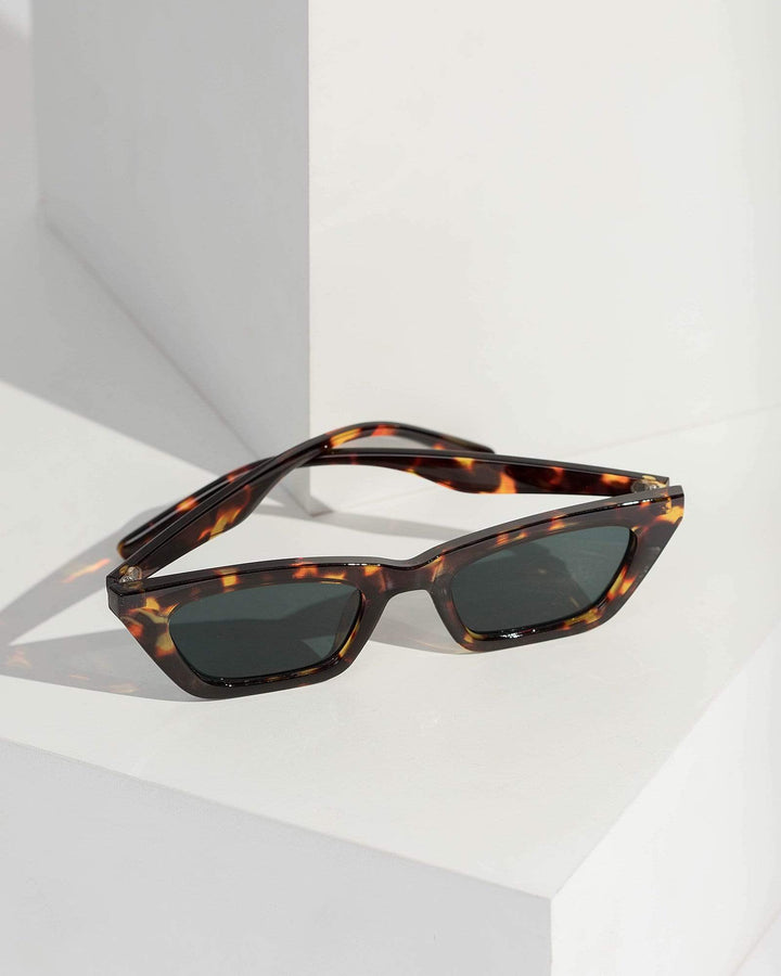 Colette by Colette Hayman Tortoise Shell Browline Acrylic Sunglasses