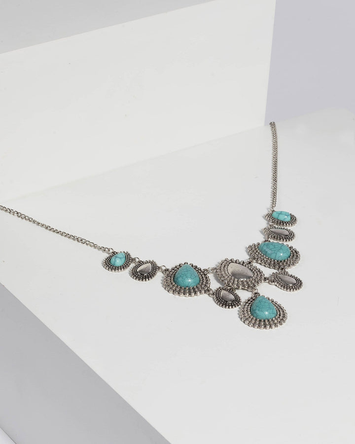 Turquoise Multi Teardrop Necklace | Necklaces