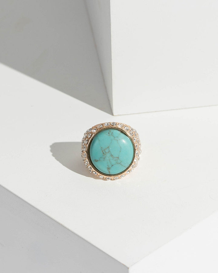 Turquoise Statement Stone Dome Ring | Rings