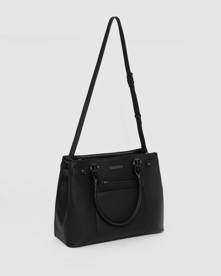 Colette by Colette Hayman Violet Large Black Tote Bag