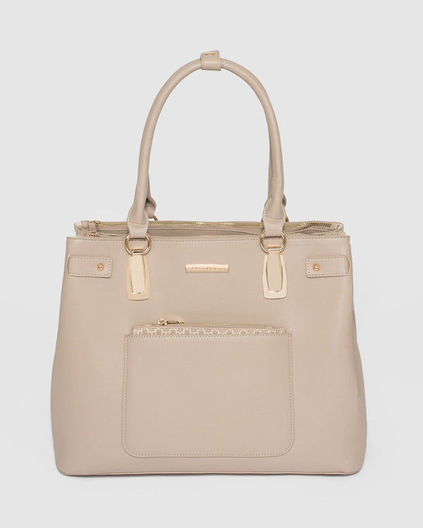 Colette by Colette Hayman Violet Large Taupe Tote Bag