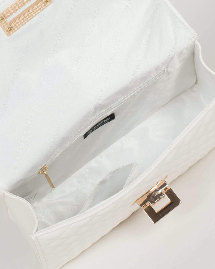 White Adie Quilt Crossbody Bag | Crossbody Bags