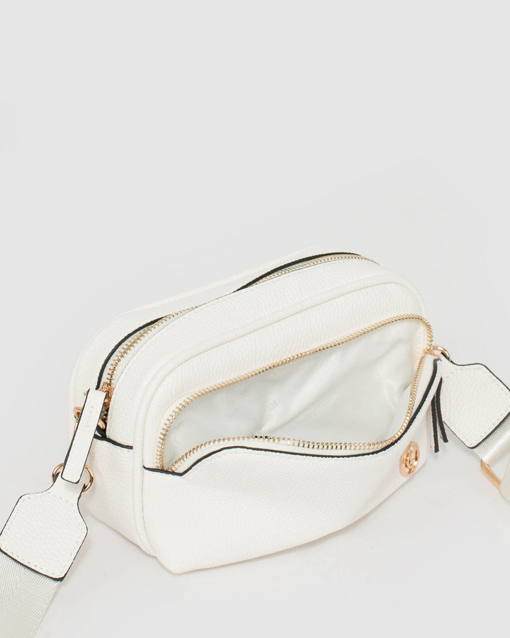 Colette by Colette Hayman White Amalia Strap Crossbody Bag