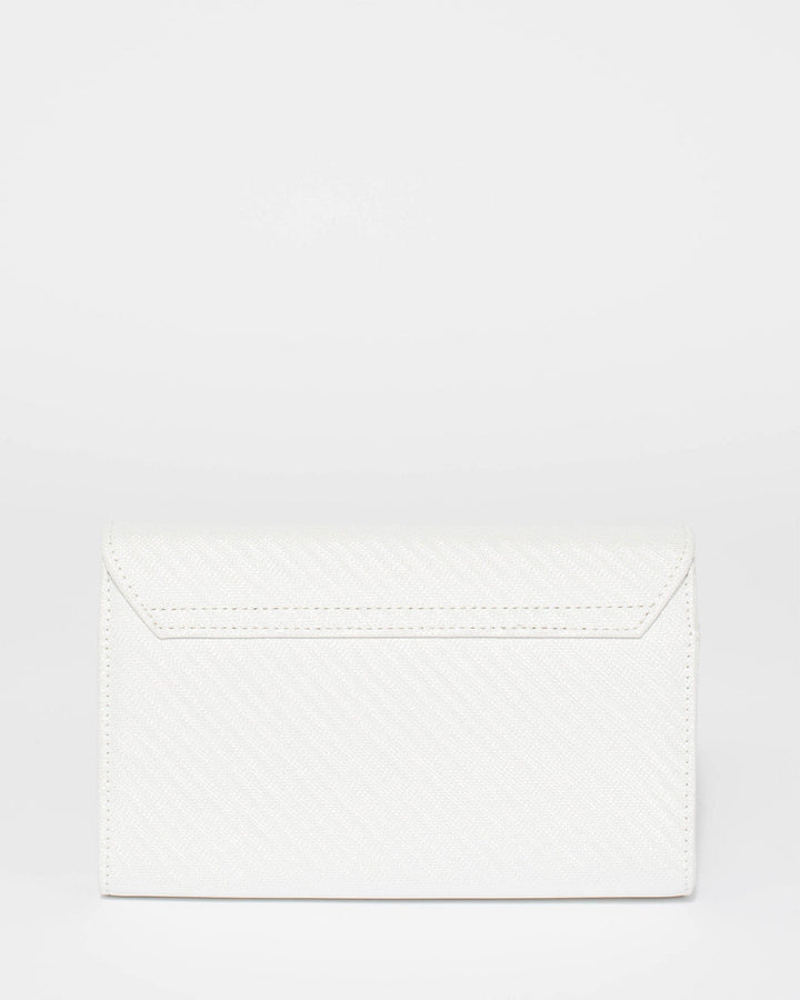 Colette by Colette Hayman White and Gold Harriet Clutch Bag