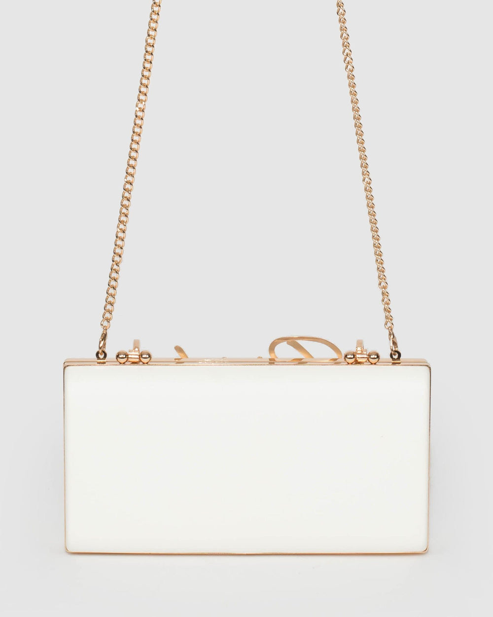 White Clip Clutch Bag