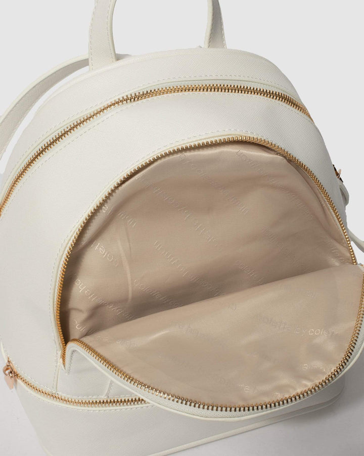 White Bridget Med Backpack | Backpacks
