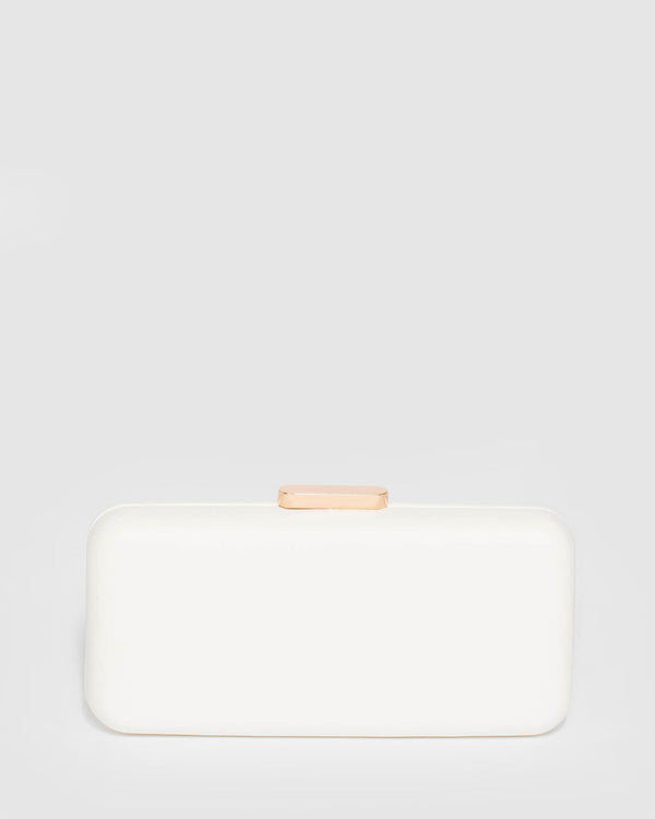 Colette by Colette Hayman White Charlie Hardcase Clutch Bag