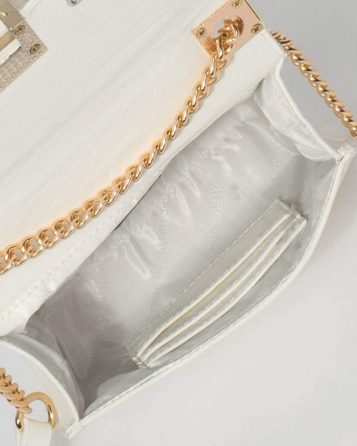 White Ciara Stud Crossbody Bag | Crossbody Bags
