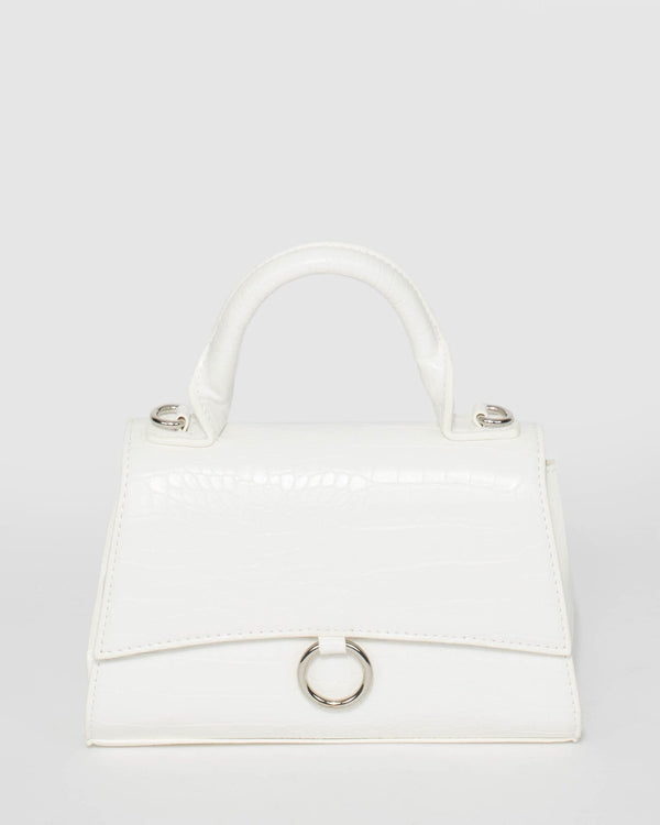 White Coraline Top Handle Bag | Mini Bags