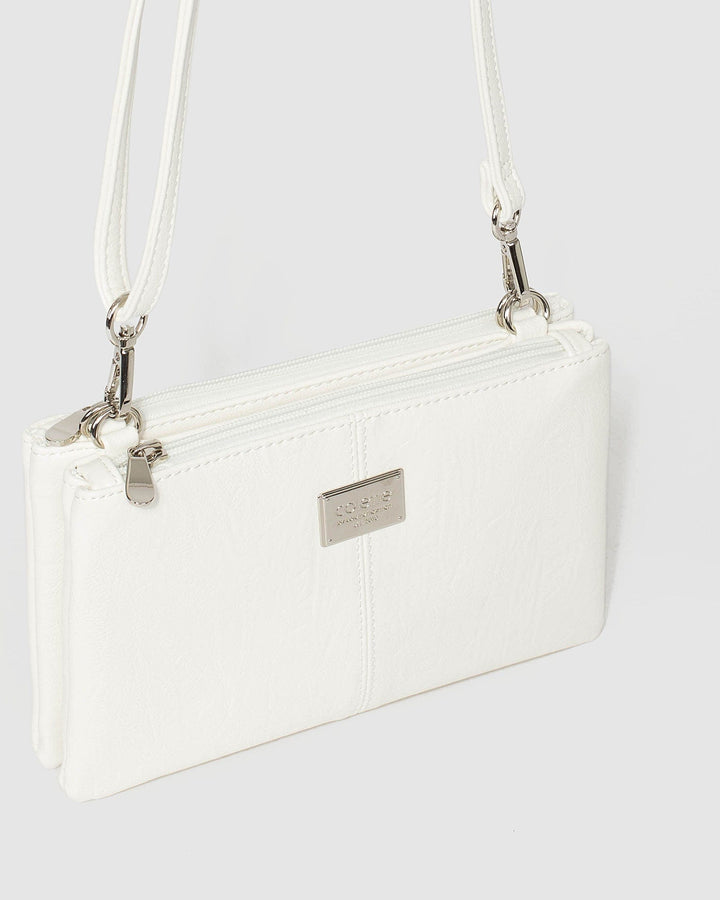 White Double Pouch Bag | Crossbody Bags