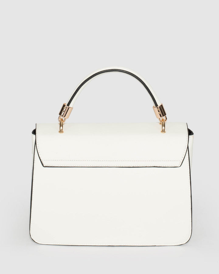 White Ellie Top Handle Bag | Mini Bags