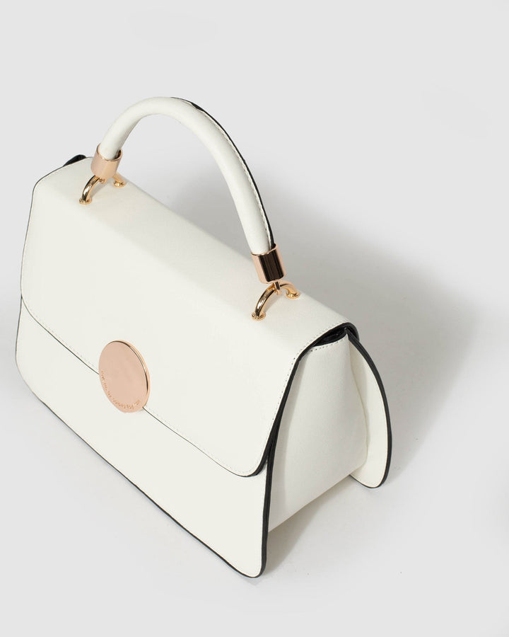 White Ellie Top Handle Bag | Mini Bags