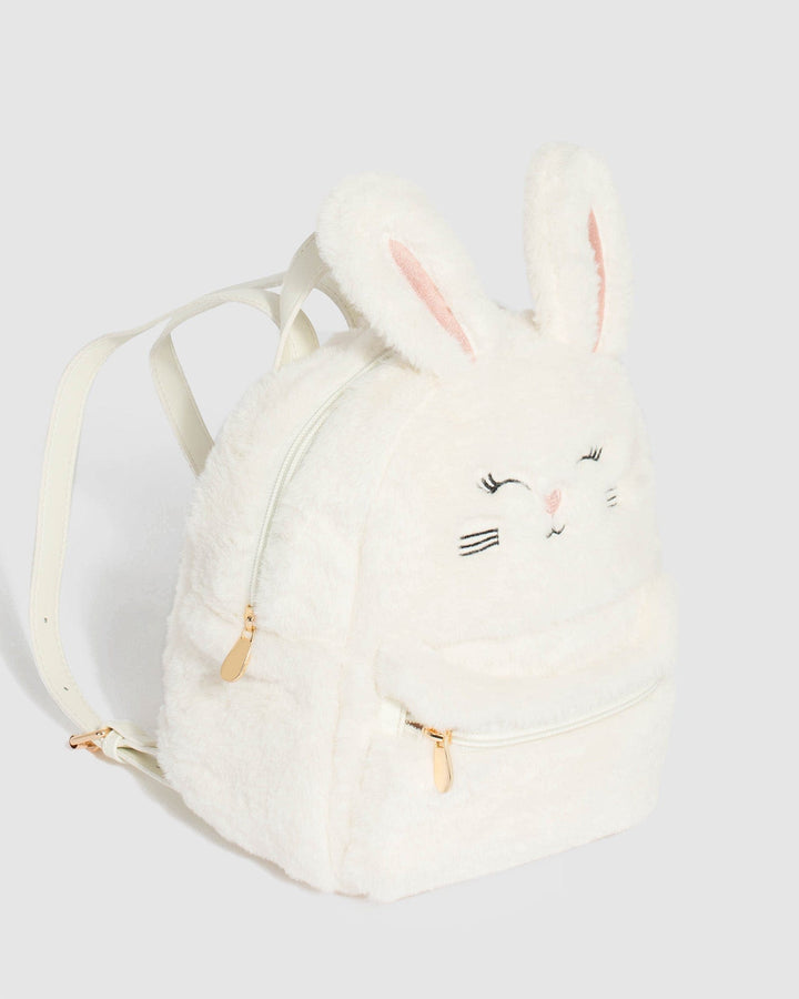 Colette by Colette Hayman White Fluffy Bunny Backpack