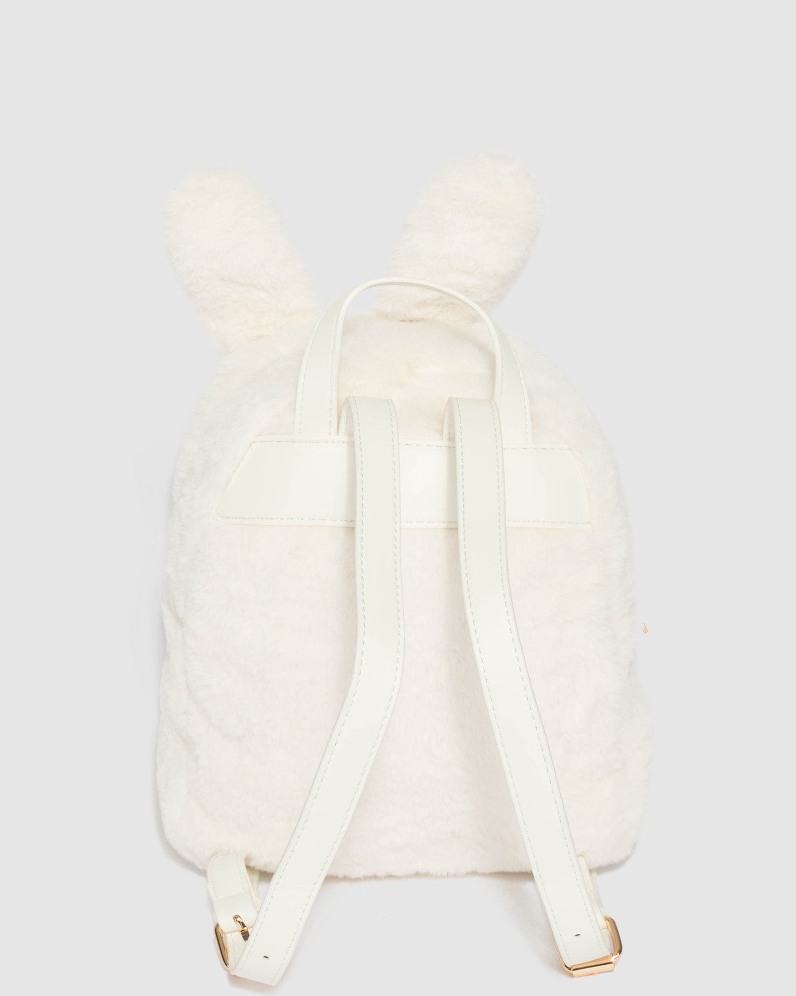 White Fluffy Bunny Backpack Online | Colette Hayman