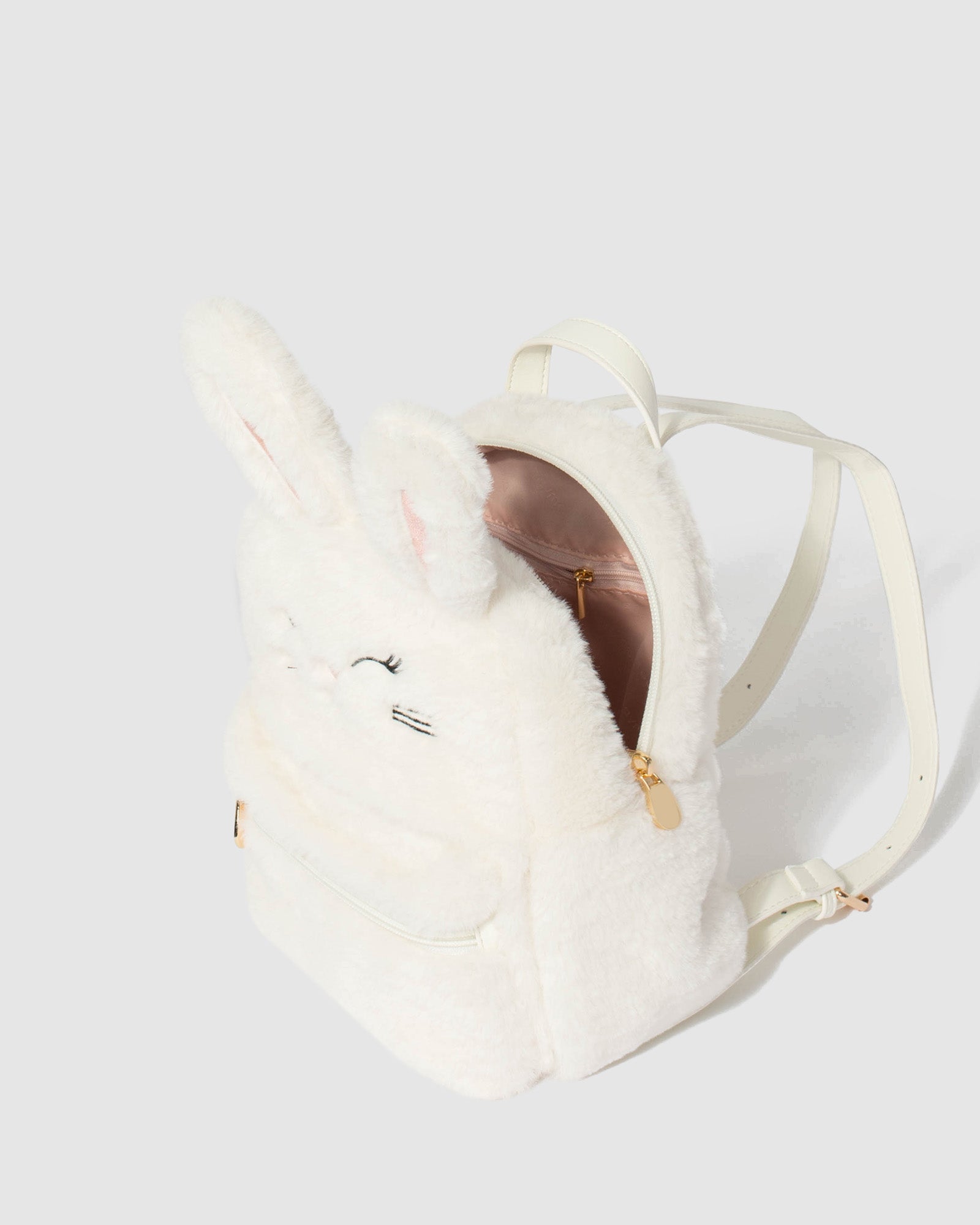 White Fluffy Bunny Backpack Online | Colette Hayman