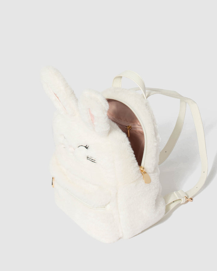 Colette by Colette Hayman White Fluffy Bunny Backpack
