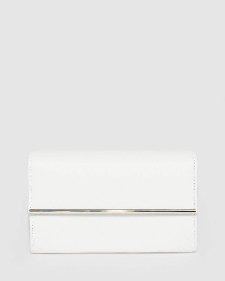 White Harriet Clutch Bag | Clutch Bags