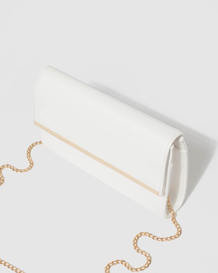 White Harriet Clutch Bag | Clutch Bags