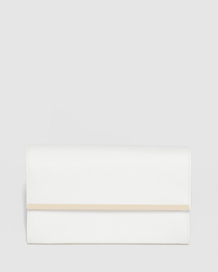 White Harriet Clutch Bag | Clutch Bags