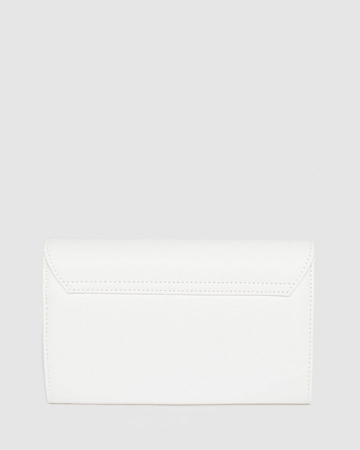 White Harriet Clutch Bag | Clutch Bags