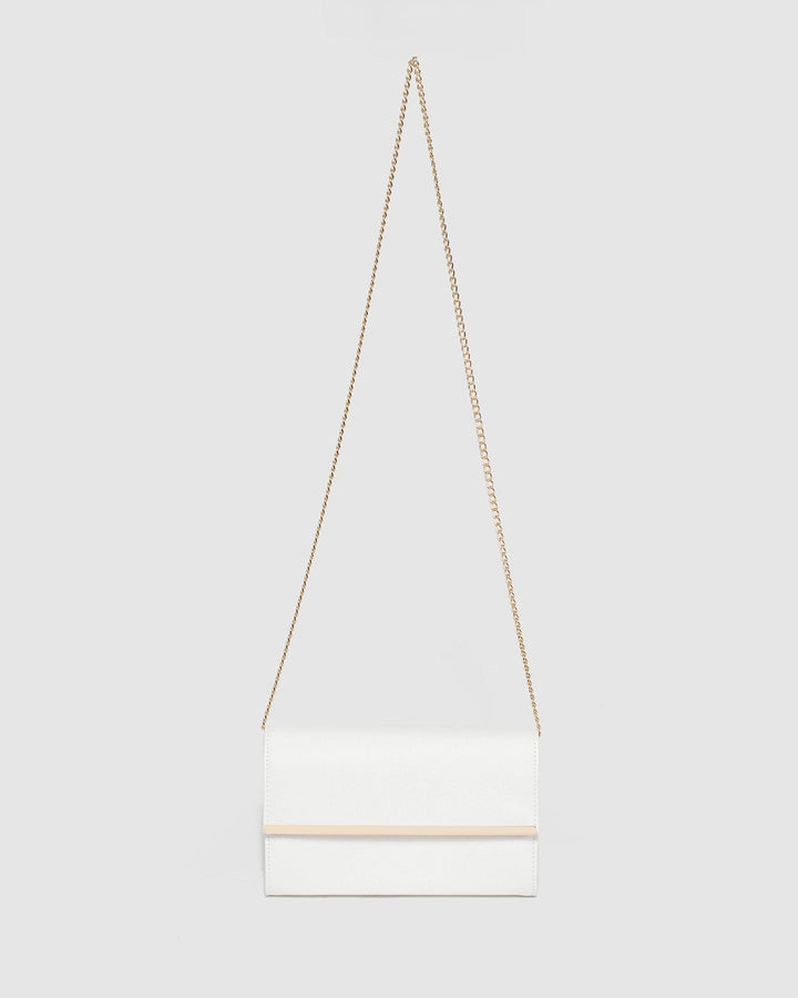 White Harriet Clutch Bag | Clutch Bags