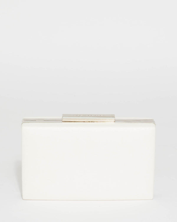 White Jaimi Clutch Bag | Clutch Bags
