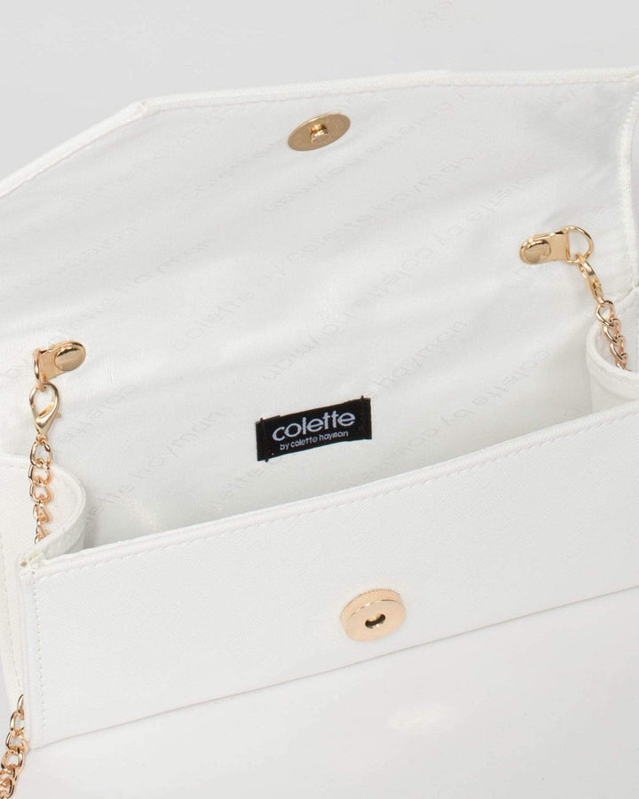 White Jordan Clutch Bag | Clutch Bags