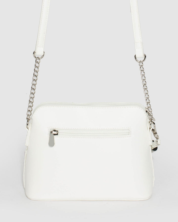White Karen Panel Crossbody Bag | Crossbody Bags