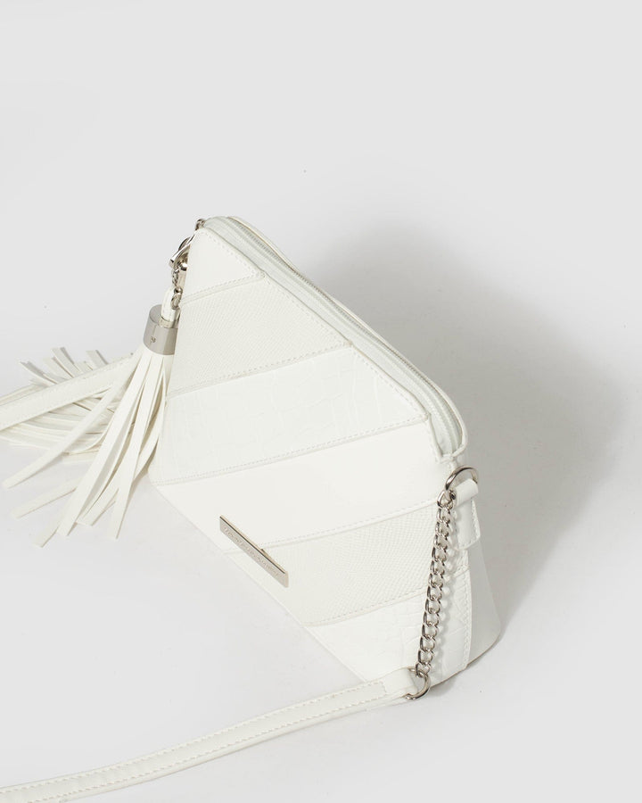 White Karen Panel Crossbody Bag | Crossbody Bags