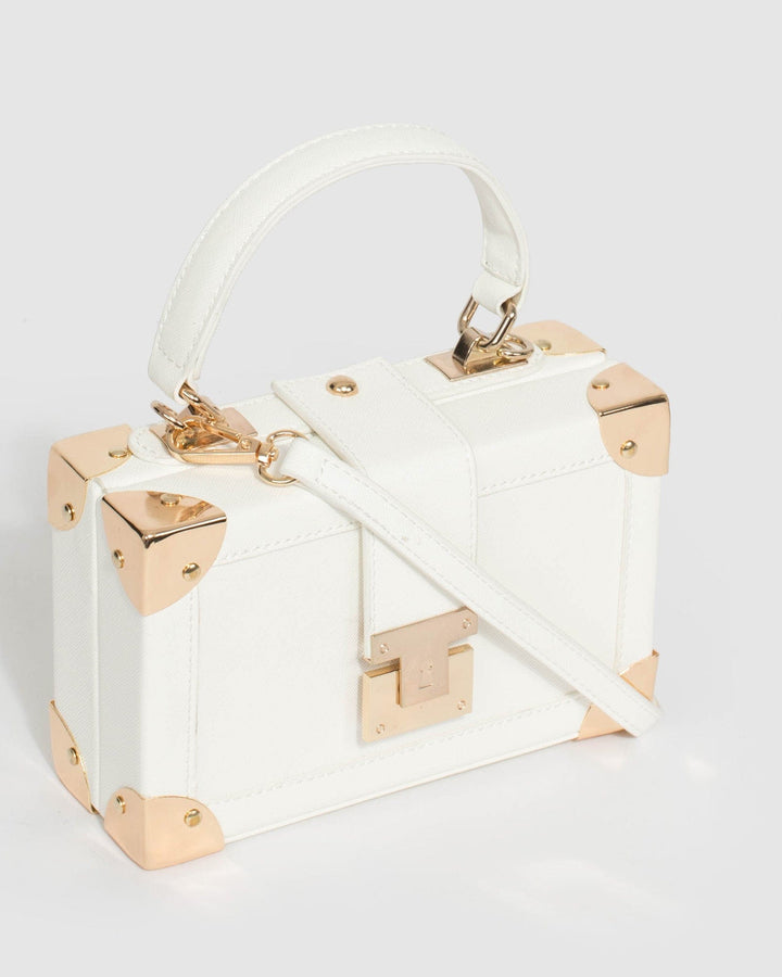 Colette by Colette Hayman White Kendall Panel Trunk Bag