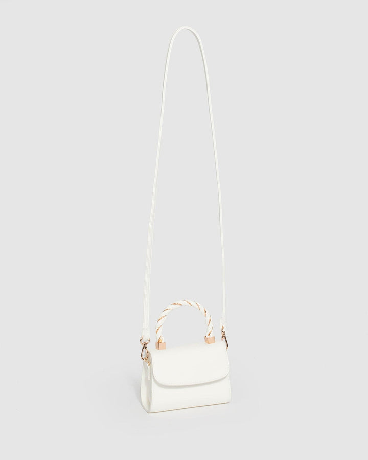White Kiki Twist Handle Mini Bag | Mini Bags